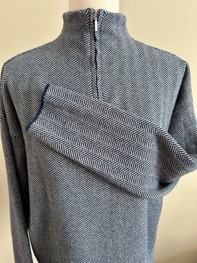 Christian Siriano 1/4 Zip Pullover Houndstooth Sweater